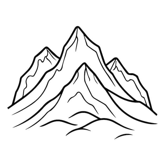 a drawing of a mountain with the words  snow  on it