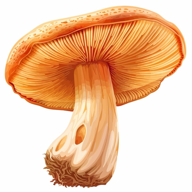 Vector a drawing of a mushroom with a brown cap