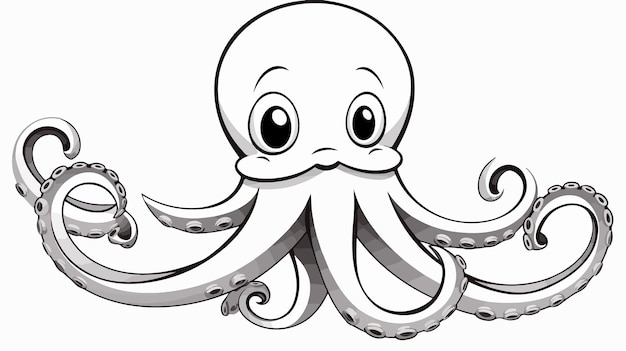 Vector a drawing of an octopus with a ball and the words  octopus  on it