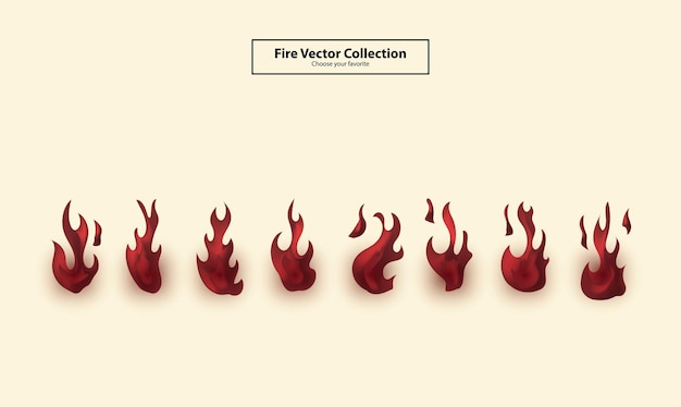 Vector drawing outline fire vector element flame icon logo cartoon wallpaper background clipart symbol set