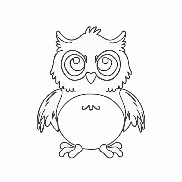 a drawing of an owl with the words the word on it