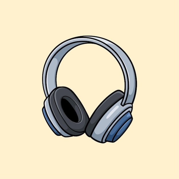 a drawing of a pair of headphones with a pair of headphones