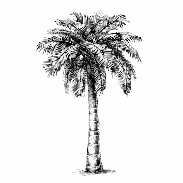 Vector a drawing of a palm tree with the word quot palm quot on it