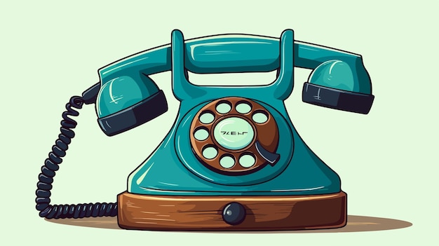 a drawing of a phone with a blue background