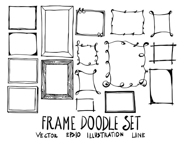 Vector a drawing of a picture frame with a picture of a frame and the words quot frame quot