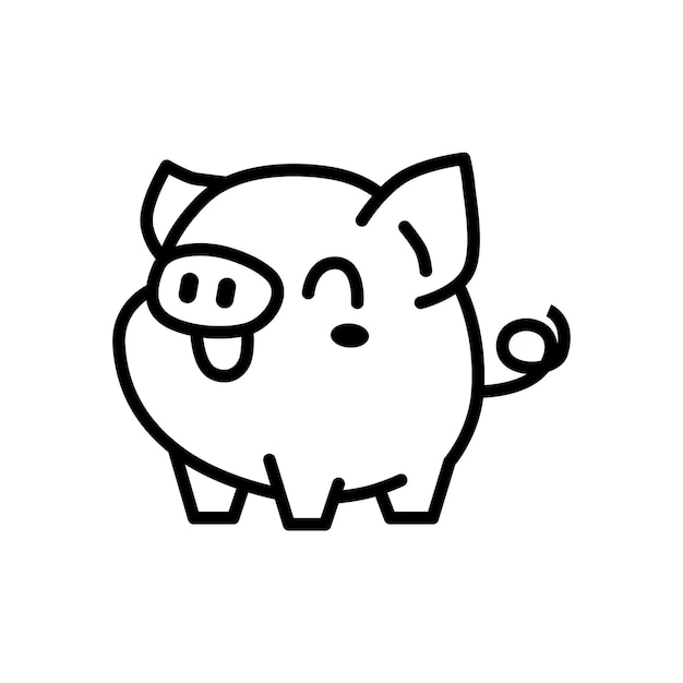 a drawing of a pig with a pig in it