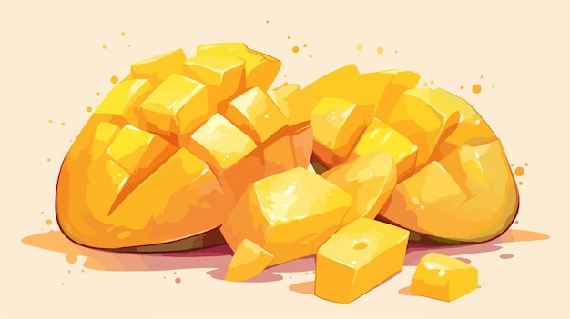 a drawing of a pile of cheeses with a red background