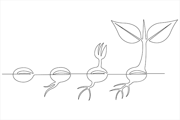 Vector a drawing of a plant and a fence with the words quot plant quot on it