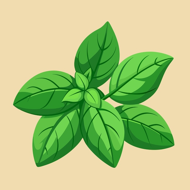 Vector a drawing of a plant with green leaves and a brown background