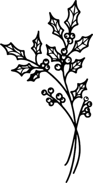 a drawing of a plant with a white background with a black and white design