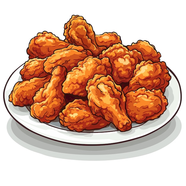 a drawing of a plate of fried donuts on a table