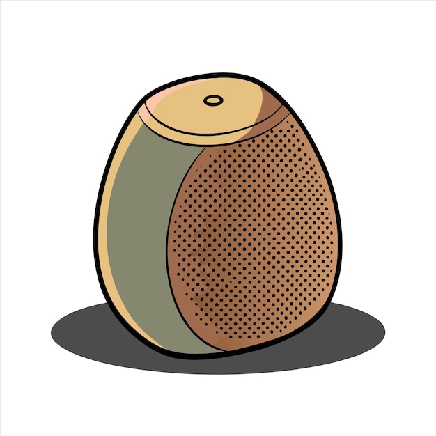 Vector a drawing of a pot with a brown lid and a brown circle on it