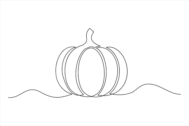 Vector a drawing of a pumpkin with a line drawn on it