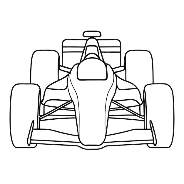 a drawing of a race car with a picture of a race car