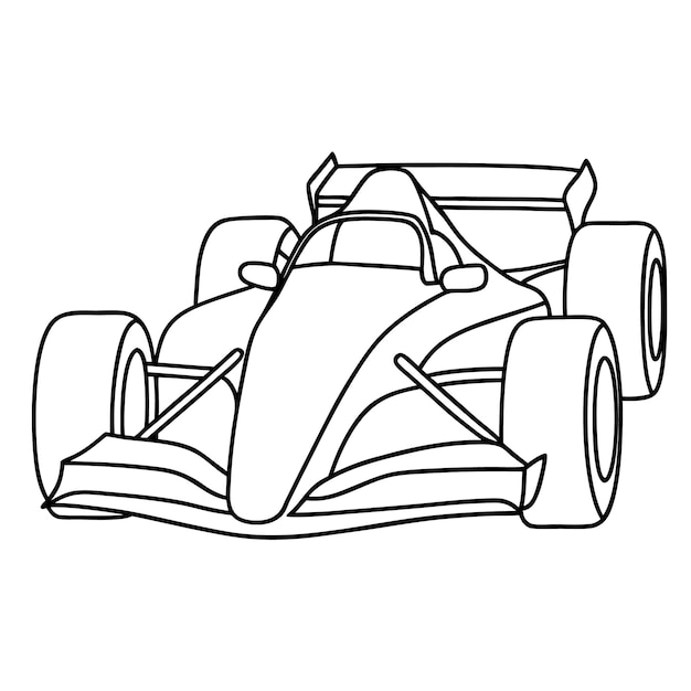 a drawing of a race car with the word car on it