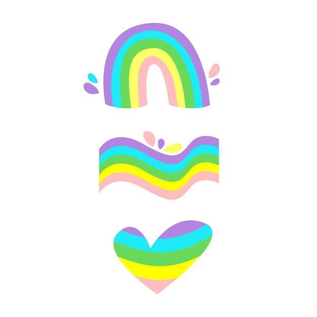 Drawing of a rainbow