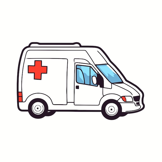 A drawing of a red cross on a white background