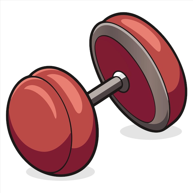 Vector a drawing of a red dumbbell with the words quot the word quot on it