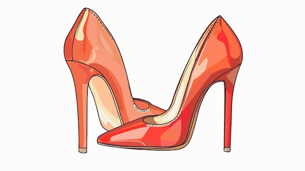 Vector a drawing of a red shoe with the word j