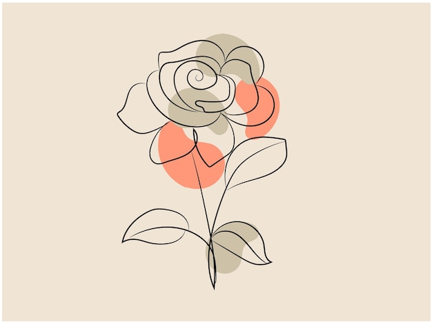 Vector a drawing of a rose with a letter e on it