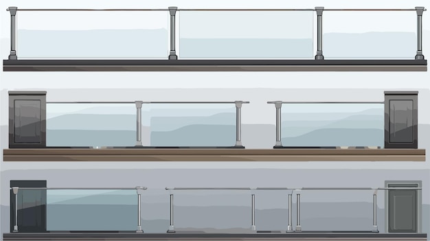 a drawing of a row of glass containers with a white top