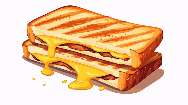 Vector a drawing of a sandwich with mustard on it