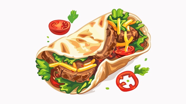 a drawing of a sandwich with a red circle on the top