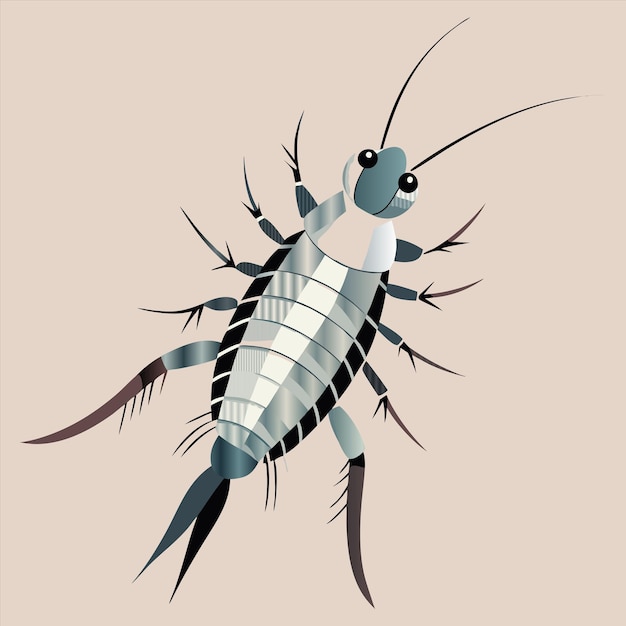 Vector a drawing of a scorpion with a white stripe