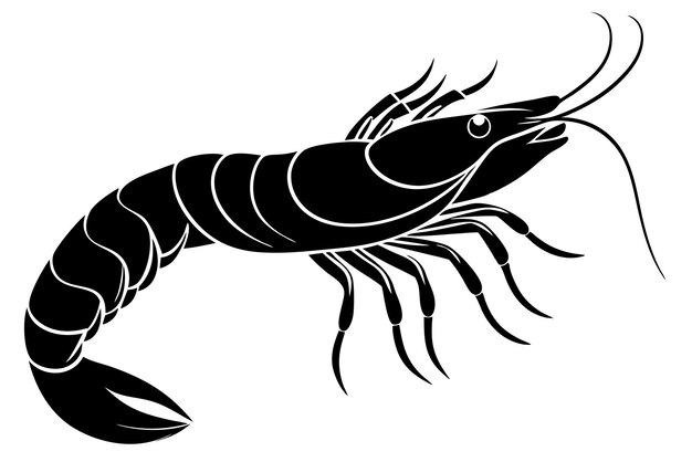 Vector a drawing of a scorpion with the word crayfish on it