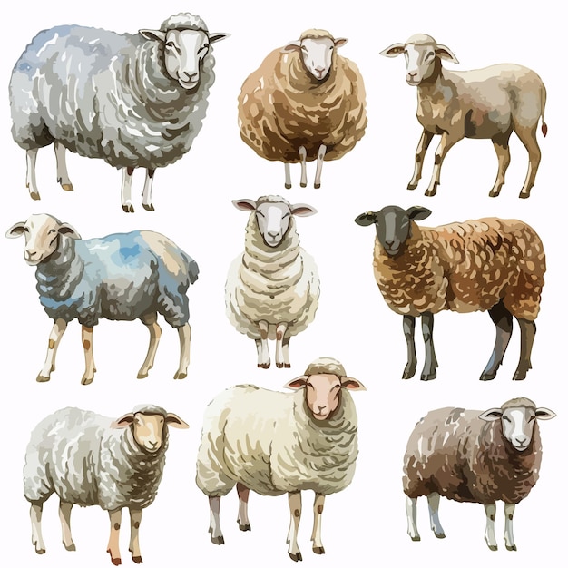 a drawing of sheep with different colors and the words  sheep