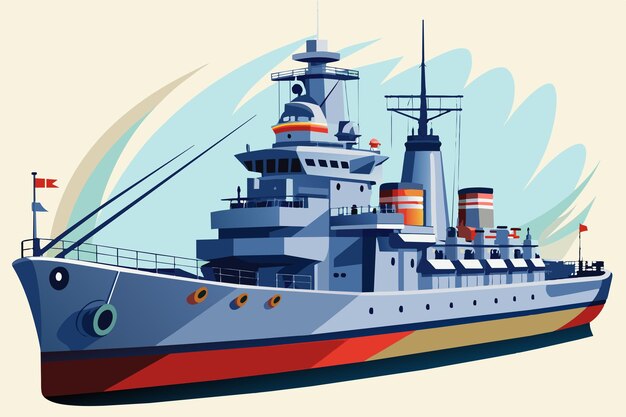 Vector a drawing of a ship called the navy