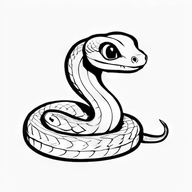 Vector a drawing of a snake with a snake on it