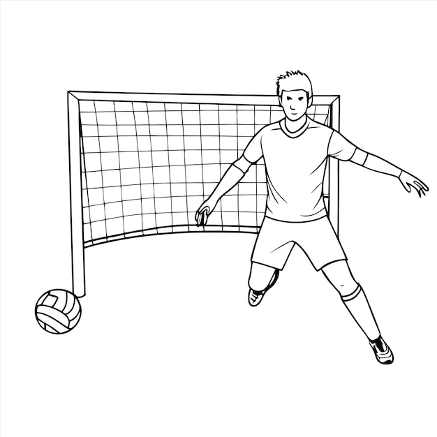 a drawing of a soccer player with the number 7 on it