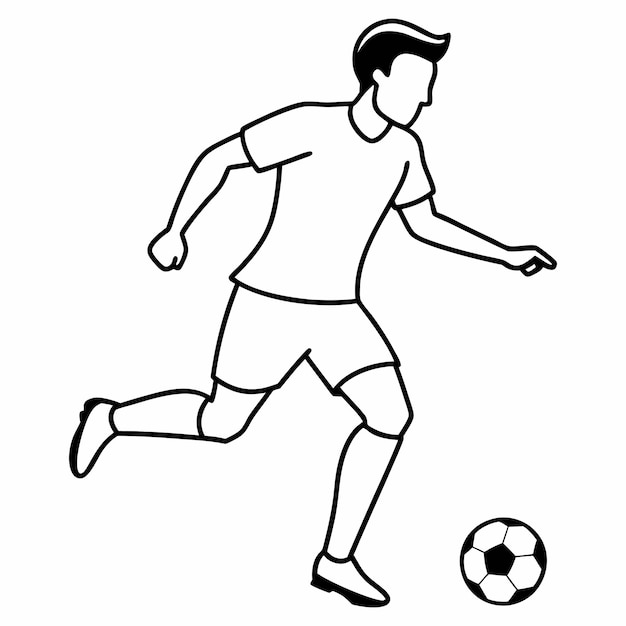 a drawing of a soccer player with the number 7 on it