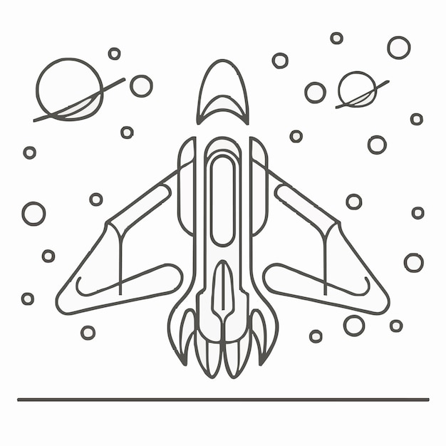 a drawing of a space shuttle with the words space shuttle on the side