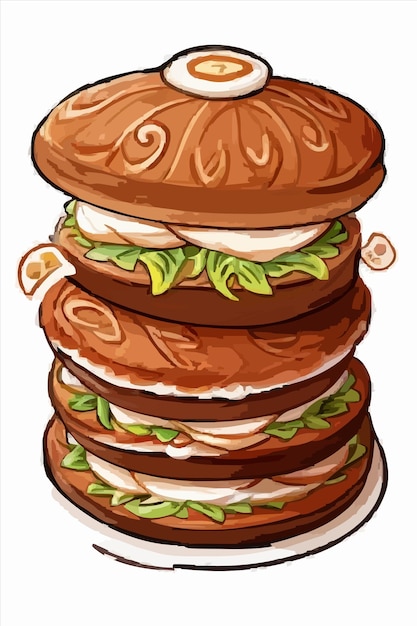 a drawing of a stack of burgers with the words quot cheese quot on it