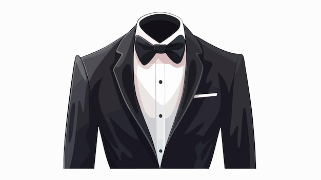 a drawing of a suit and bow tie with a bow tie on it