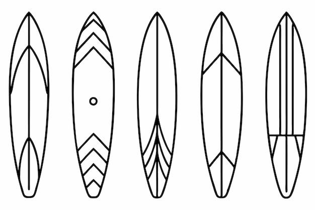 a drawing of a surfboard with a surfboard on it