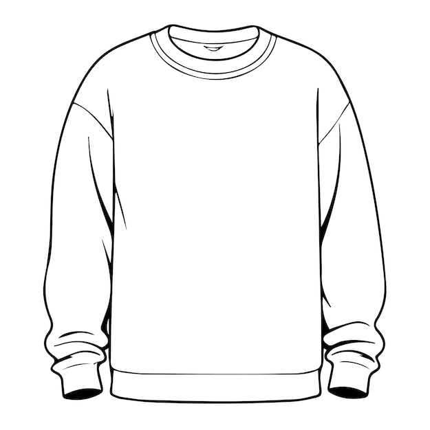 Vector drawing of a sweater black silhouette vector design illustration