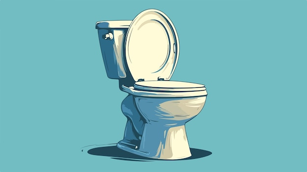 Vector a drawing of a toilet with the lid up