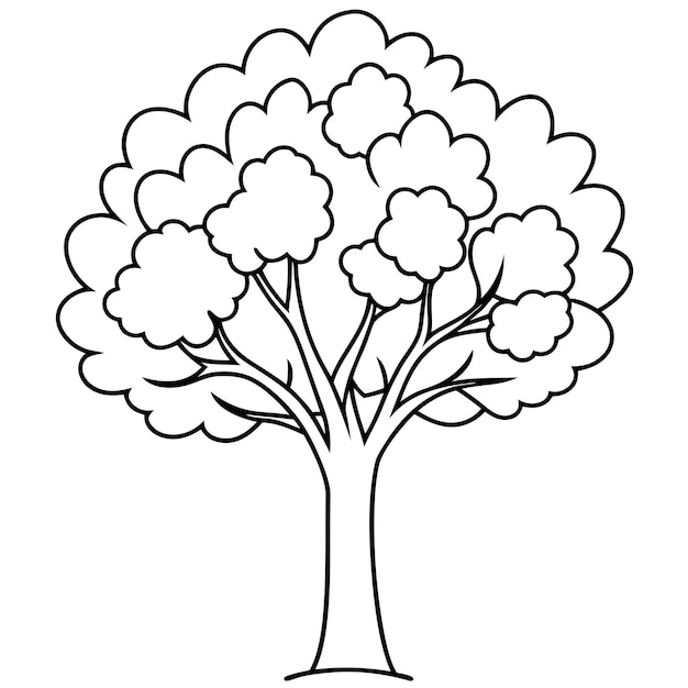 a drawing of a tree with a tree on it