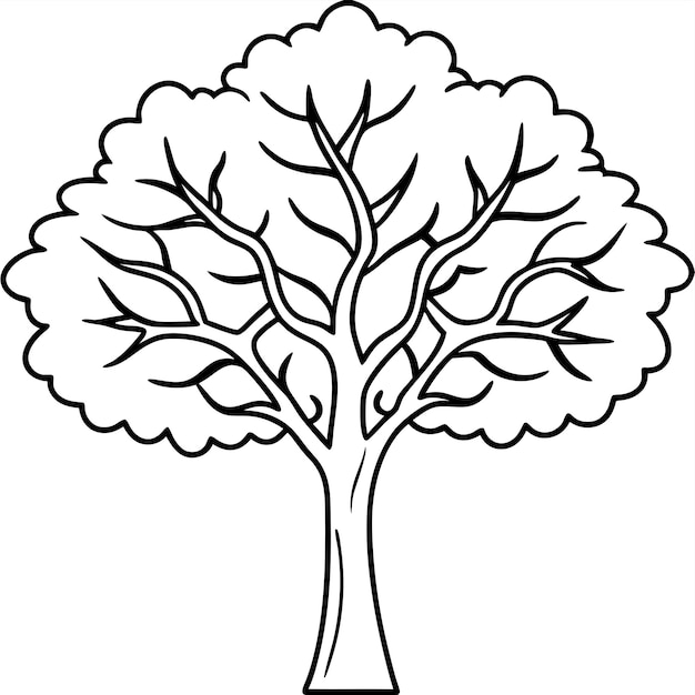 a drawing of a tree with a tree on it