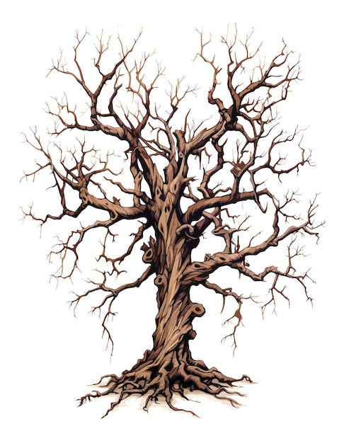 Vector a drawing of a tree with the word quot dead quot on it