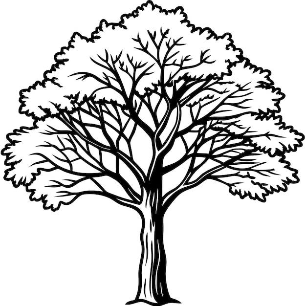 Vector a drawing of a tree with the word quot the word quot on it