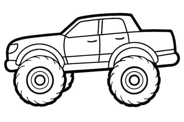 Vector a drawing of a truck that has the word  truck  on it