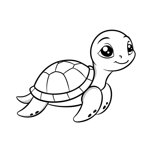 Vector a drawing of a turtle vector design