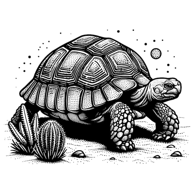 a drawing of a turtle with a starfish on it