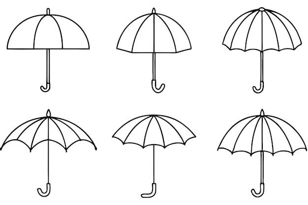 Vector a drawing of an umbrella with the word open on it