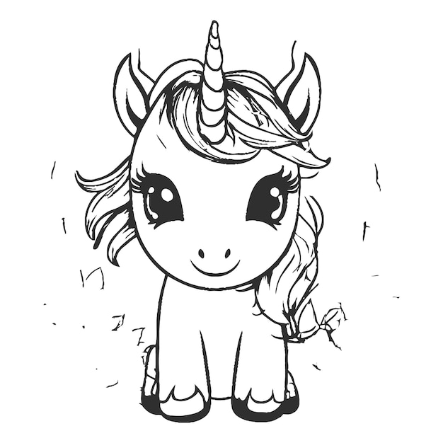 a drawing of a unicorn with the word unicorn on it