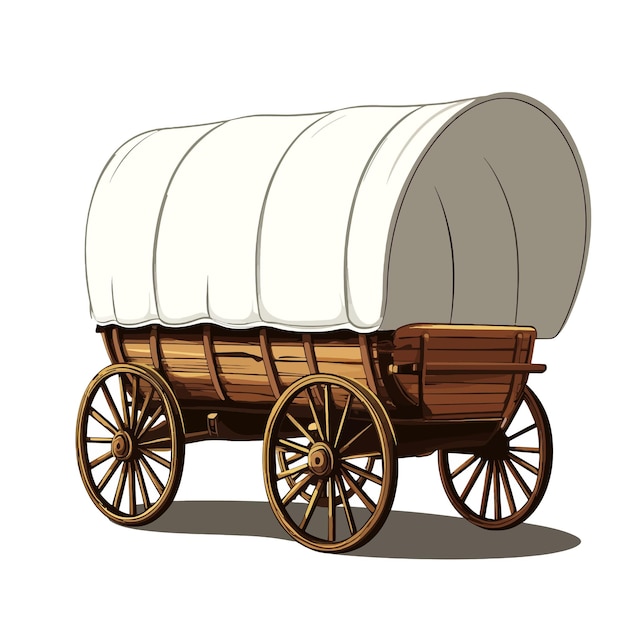 a drawing of a wagon with a wooden wagon that says quot the word quot on it